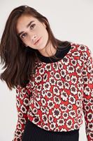 Bayan Çok Renkli Çiçek Desenli Sweatshirt