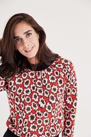 Bayan Çok Renkli Çiçek Desenli Sweatshirt