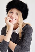 Women Black Fur Shawl