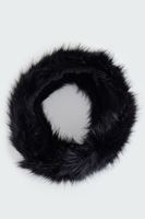 Women Black Fur Shawl