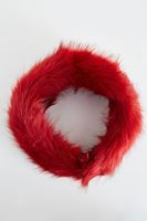 Women Red Fur Shawl