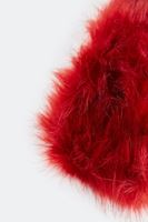 Women Red Fur Shawl