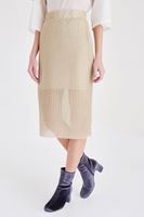 Women Gold Silvery Skirt