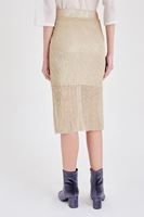 Women Gold Silvery Skirt