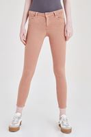 Bayan Kahverengi Esnek Kumaşlı Skinny Pantolon