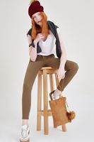Bayan Yeşil Esnek Kumaşlı Skinny Pantolon