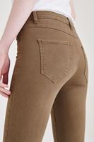 Bayan Yeşil Esnek Kumaşlı Skinny Pantolon