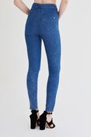 Bayan Mavi Yüksek Bel Skinny Pantolon