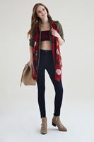 Bayan Mavi Yüksek Bel Skinny Pantolon