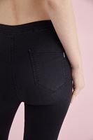 Bayan Gri Yüksek Bel Skinny Pantolon