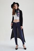 Bayan Krem Triko Croptop