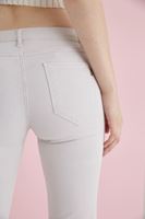 Bayan Gri Düşük Bel İspanyol Paça Pantolon