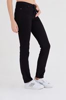 Bayan Siyah Düşük Bel Slim Paça Pantolon