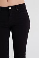 Bayan Siyah Düşük Bel Slim Paça Pantolon