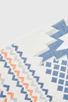 Bayan Turuncu Geometrik Desenli Şal