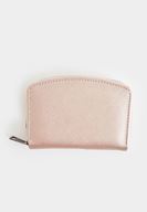 Women Gold Zipper Detailed Texture Wallet