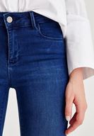 Bayan Lacivert Orta Belli Skinny Jeans