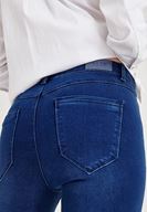 Bayan Lacivert Orta Belli Skinny Jeans