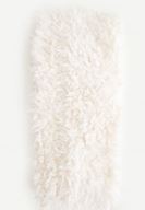 Women Cream Furry Scarf