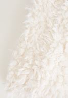 Women Cream Furry Scarf