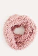 Women Bordeaux Furry Scarf