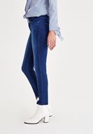 Bayan Mavi Normal Bel Yüksekliği Denim Pantolon