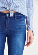 Bayan Mavi Normal Bel Yüksekliği Denim Pantolon