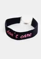 Bayan Pembe Kadife Yazı Detaylı Choker