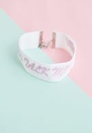 Women Pink Choker With Slogan Detailed