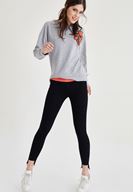 Bayan Gri Nakış Detaylı Sweatshirt