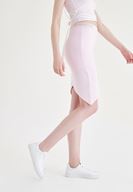 Women Pink Slit Skirt