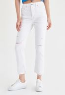 Women White Slim Mom Jeans