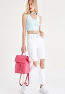 Women White Slim Mom Jeans