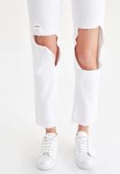 Women White Slim Mom Jeans