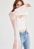 Women Pink Velvet Kimono