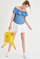 Women White Pleated Skirt