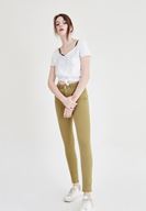 Bayan Yeşil Yüksek Bel Skinny Pantolon