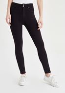 Bayan Siyah Yüksek Bel Skinny Pantolon
