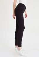 Bayan Siyah Yüksek Bel Skinny Pantolon