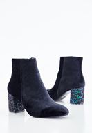 Women Black Ankle Boots with Details