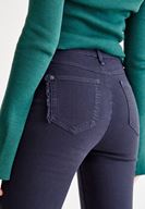 Bayan Lacivert Ultra Yüksek Bel Slim Pantolon