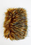 Women Mixed Fake Furry Shawl