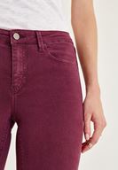 Bayan Mor Orta Bel Dar Paça Skinny Pantolon