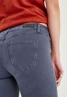 Bayan Gri Orta Bel Dar Paça Skinny Pantolon