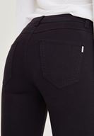 Bayan Siyah Orta Bel Dar Bilek Paça Skinny Pantolon