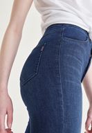 Bayan Mavi Ultra Yüksek Bel Dar Paça Pantolon