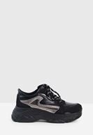 Women Black Stripe Detailed Sneakers