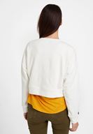 Bayan Krem Baskı Detaylı Sweatshirt