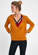 Bayan Sarı Kruvaze Detaylı Sweatshirt
