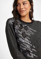 Bayan Çok Renkli Pul Detaylı Sweatshirt